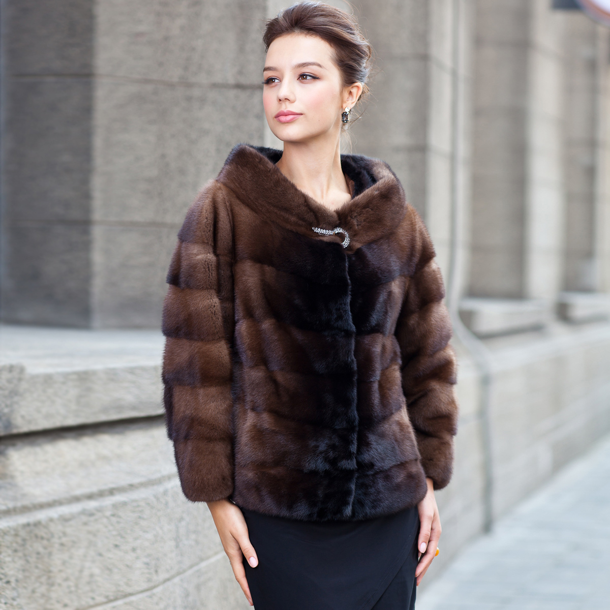 2012 female short design coffee spray of outerwear fur overcoat 9015