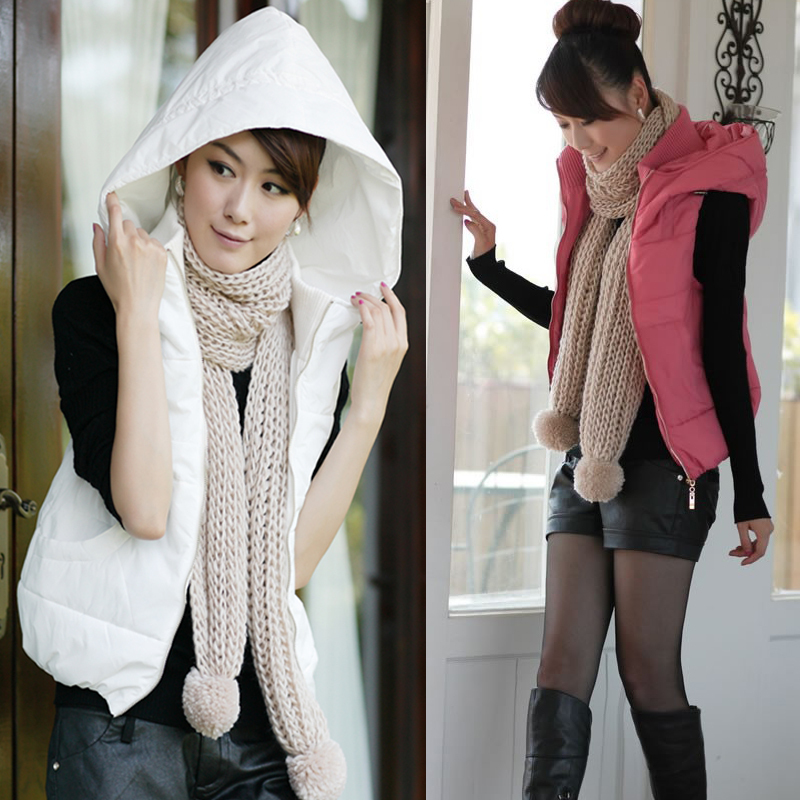 2012 female sweet hooded women's vest outerwear down cotton vest cotton vest