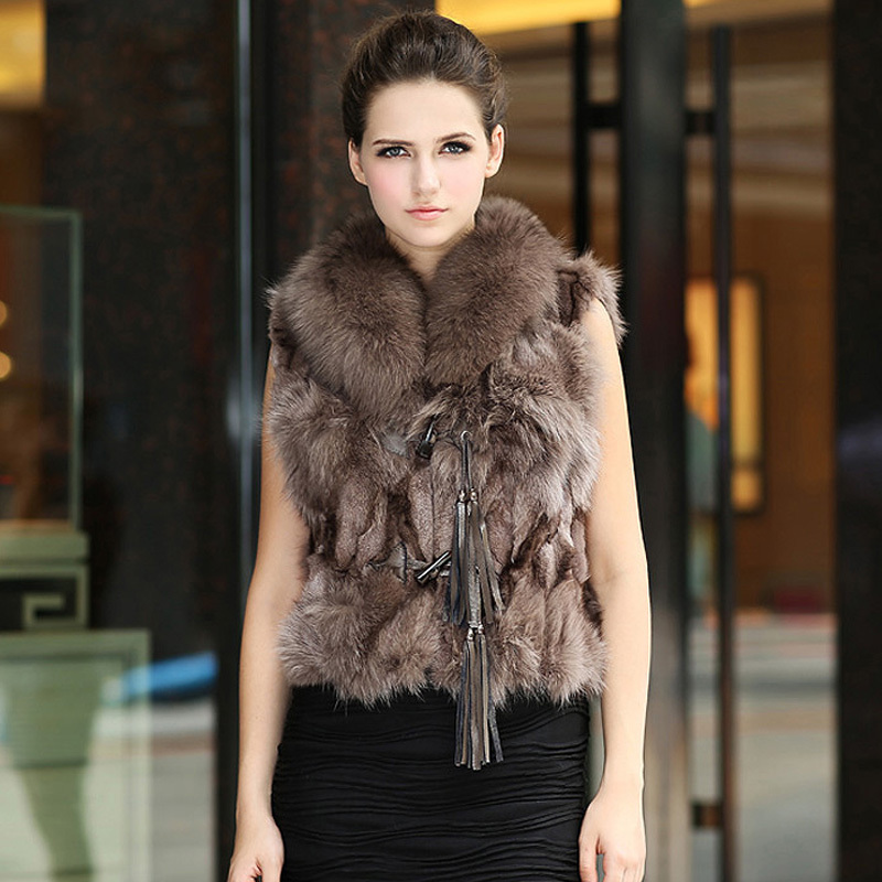 2012 fox fur vest fox fur slim vest sy8880