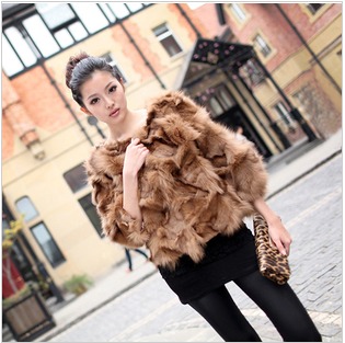 2012 fox fur wool fur coat female short slim design