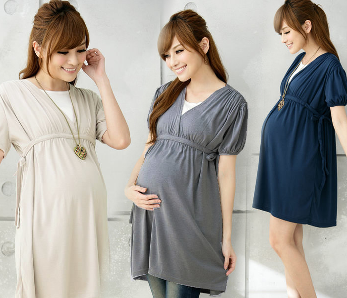 2012 free shipping 100% cotton summer pregnant dress nurse clothing maternity one-piece dress short-sleeve cotton