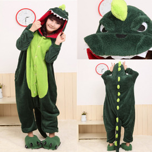 2012 free shipping Autumn and winter cartoon animal thickening lovers one piece sleepwear