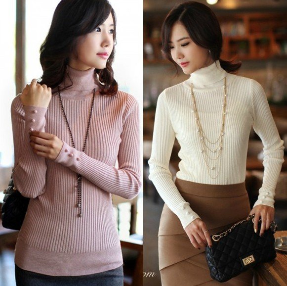 2012 Free shipping Autumn Pure Knit long sleeve Women's Turtleneck Sweaters (Drop Shipping Support!) W748