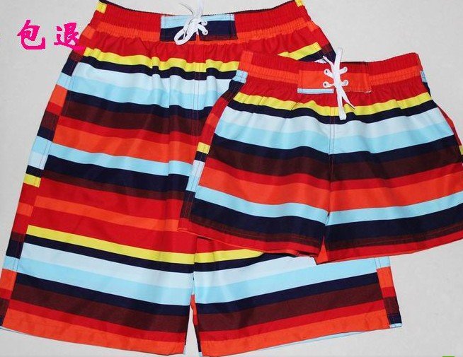 2012 free shipping  Cotton stripe lovers beach pants   new fashion sunshine lovers leisure beach pants beach shorts beachwear