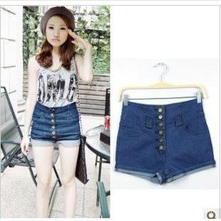 2012 Free Shipping&Drop Shipping Sexy Hotest High Waist fashion short pants Blue color S/M/L size PP-004