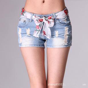 2012 Free Shipping&Drop Shipping Sexy Low Waist women's jean shorts Light-blue S/M/L size 3 pcs/lot PP-005