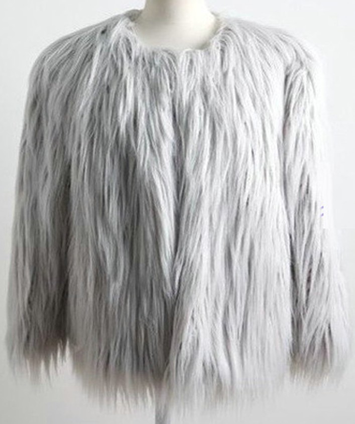 2012 Free Shipping Hot Item Women's Casual Faux Fur Coats Jackets 3 Color