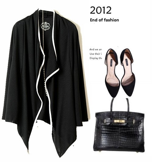 2012 Free shipping new arrival ladies loosen blouse ladies fashion long sleeve Cardigan coat