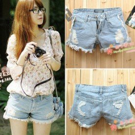 2012 Free shipping new arrival women's summer sexy fassel fringe hole shorts fashion denim shorts,hot item