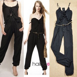 2012 Free shipping NEW Classical sexy black romper women send waist Wholesale & Retail