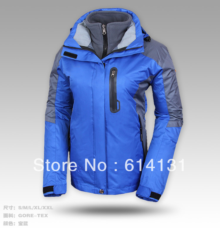 2012 Free shipping New style women's Outdoor sport jackets Mauntaineering jackets.winter jackets.5size,8color..blue