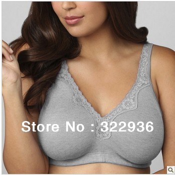 2012 free shipping Professional large yards high count cotton underwear full cup cup seamless steel ultra comfortable bra