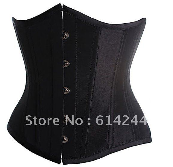 2012 free shipping sexy black tunic vest corset corset + thong