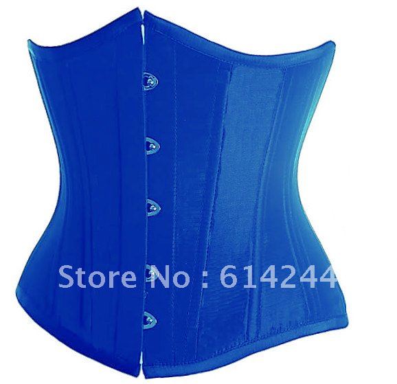 2012 free shipping sexy blue tunic vest corset + thong