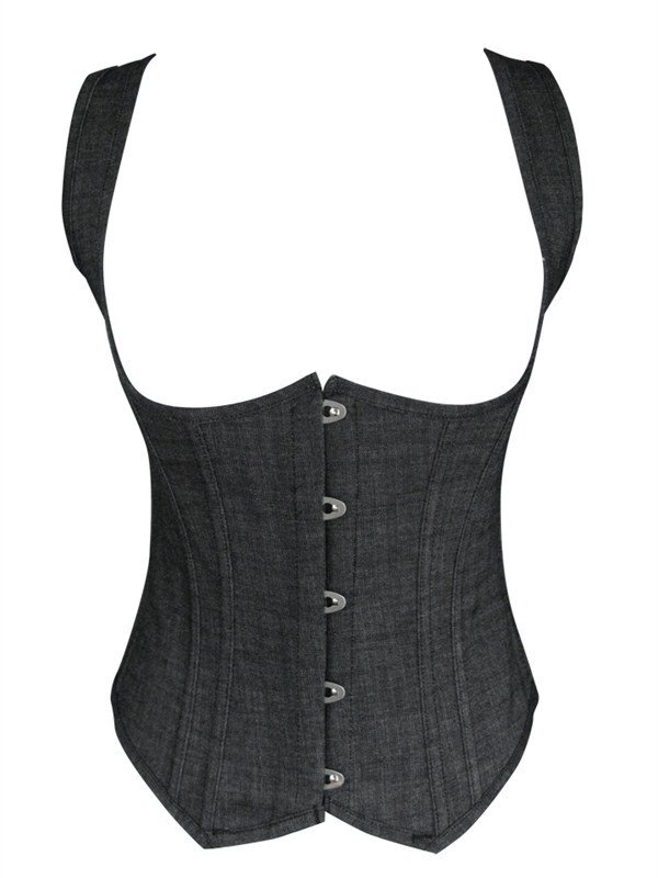 2012 Free shipping sexy corset corset vest body sculpting denim fabric back back good