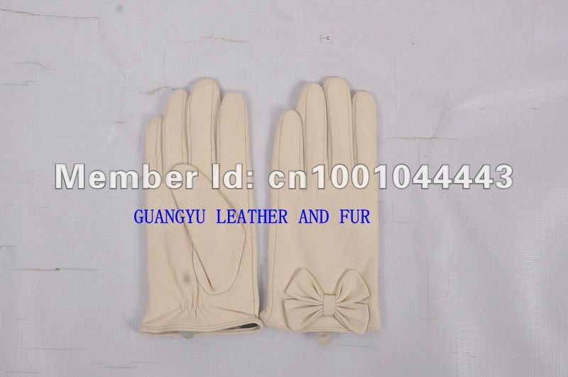 2012 Free shipping wholesale women new fashion winter genuine leather winter gloves 013-1