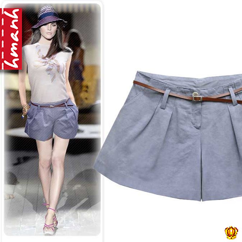 2012 Free Shipping Women's Summer All-match Fashionable Casual Cotton Water Wash Shorts Culottes DX1413