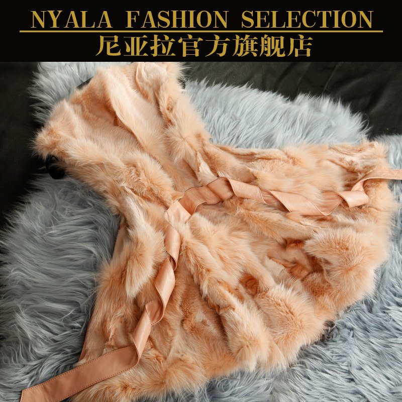 2012 fur casual medium-long o-neck fox fur coat d096