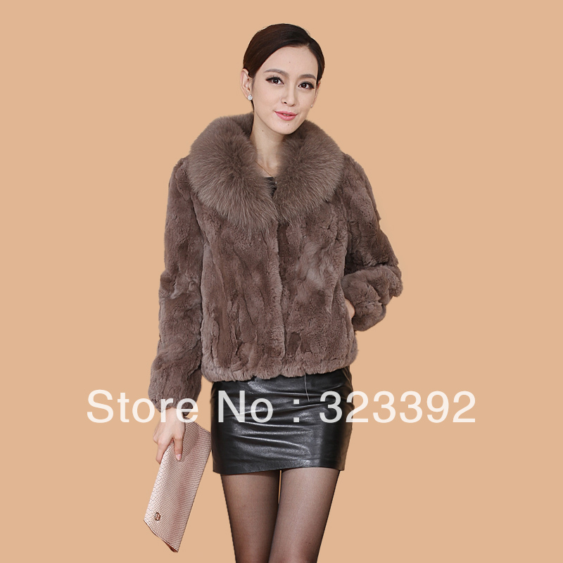 2012 fur coat fox fur rex rabbit hair fur coat female short design