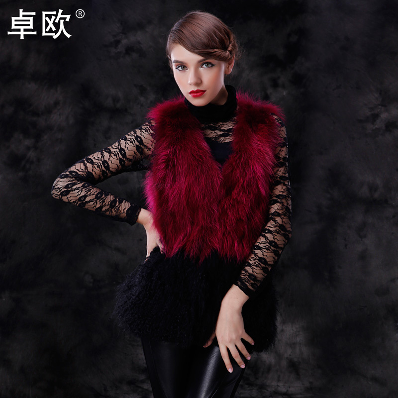 2012 fur coat fur vest outerwear female autumn and winter wp210001