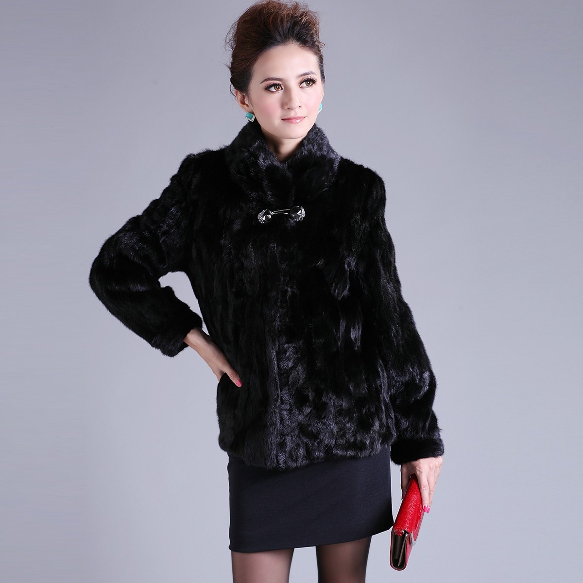 2012 fur coat mink fur women's marten overcoat fur 2331