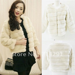 2012 fur coat women short design overcoat free shipping