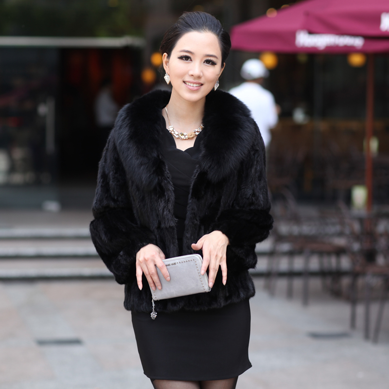 2012 fur mink fur coat marten overcoat fight mink short design fox fur