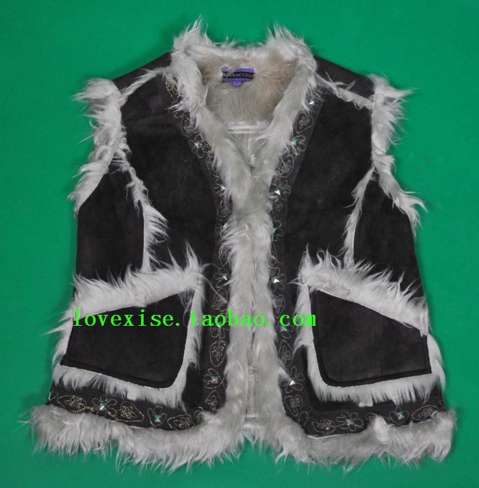 2012 fur one piece vest waistcoat