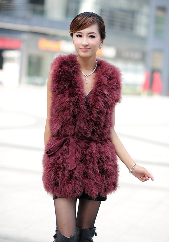 2012 fur ostracods wool fur vest vest medium-long outerwear