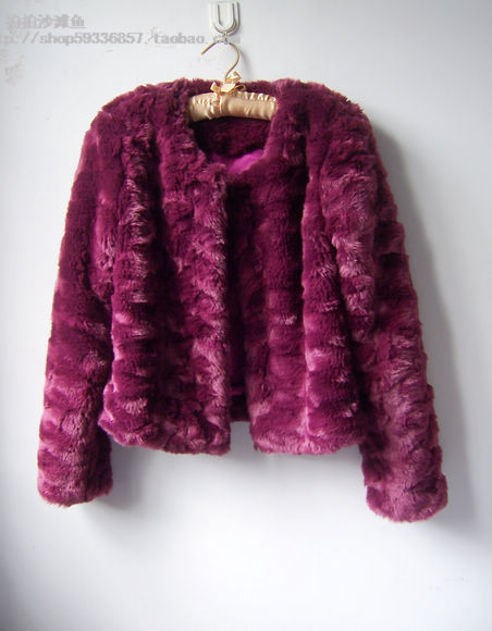 2012 fur rex rabbit hair short design outerwear