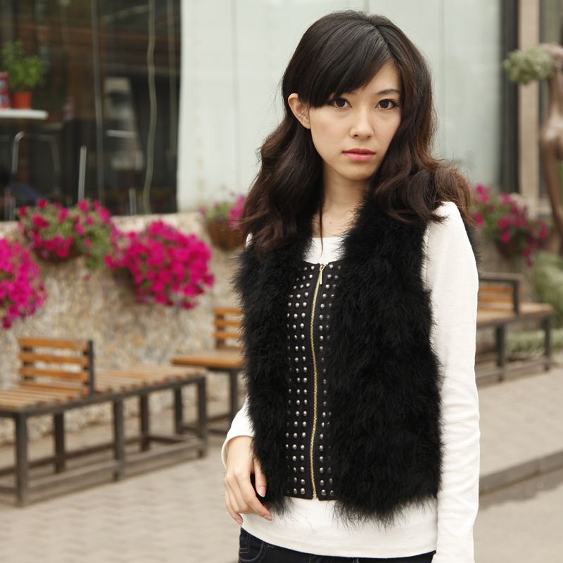 2012 fur vest turkey wool vest fur vest outerwear