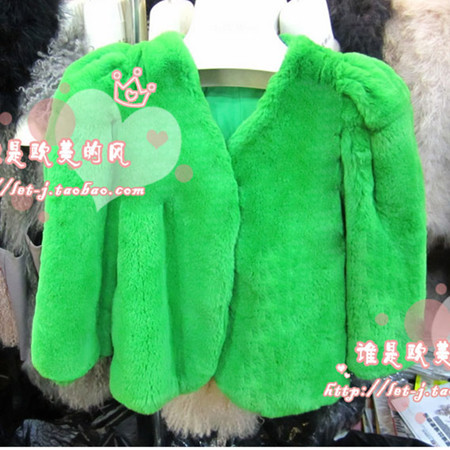 2012 fur women's rabbit rex rabbit hair outerwear fifth sleeve overcoat female