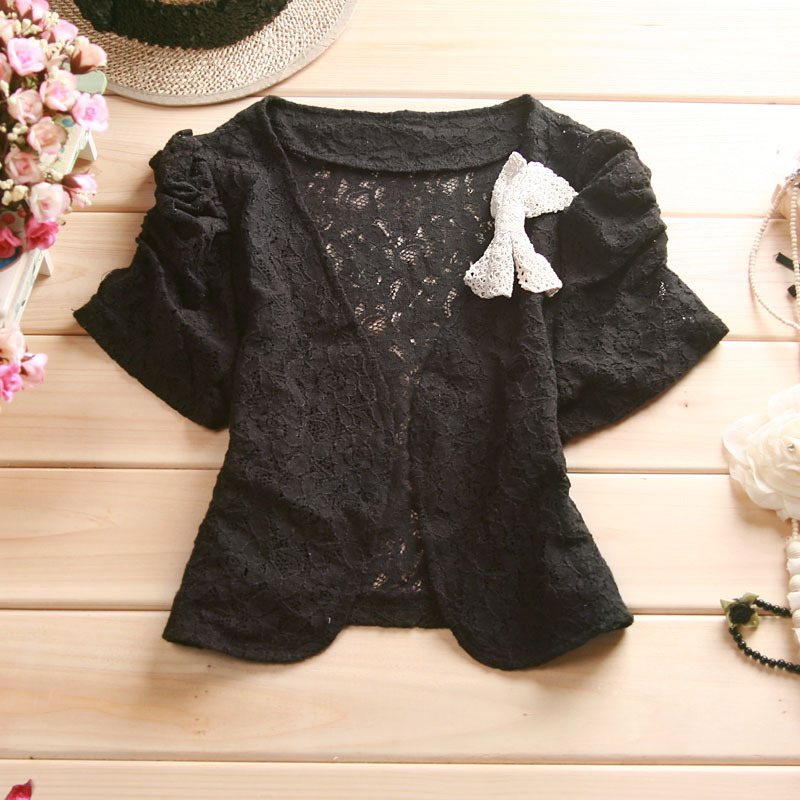 2012  gentlewomen princess all-match xingshugang big bow full lace small cardigan coat small cape