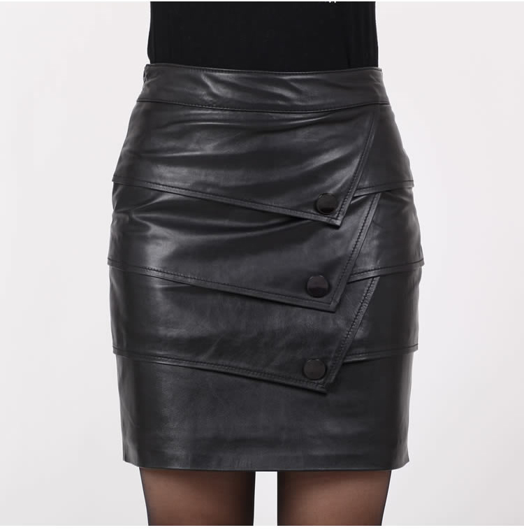 2012 genuine leather skirt sheepskin female bust skirt career skirt tailored skirt slim hip skirt short skirt