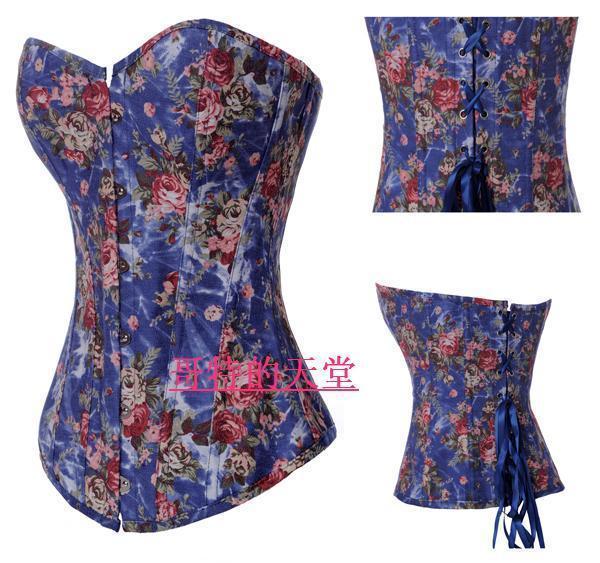 2012 gorgeous decorative pattern corset vest body shaping royal 8910 shapewear