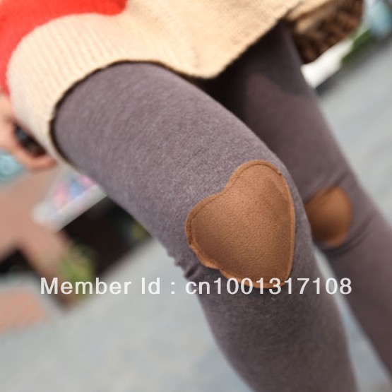 2012 Heart Patch Ladies' 100% Cotton Casual Ultra Elastic LeggingS jeans ankle length Trousers 4 colors