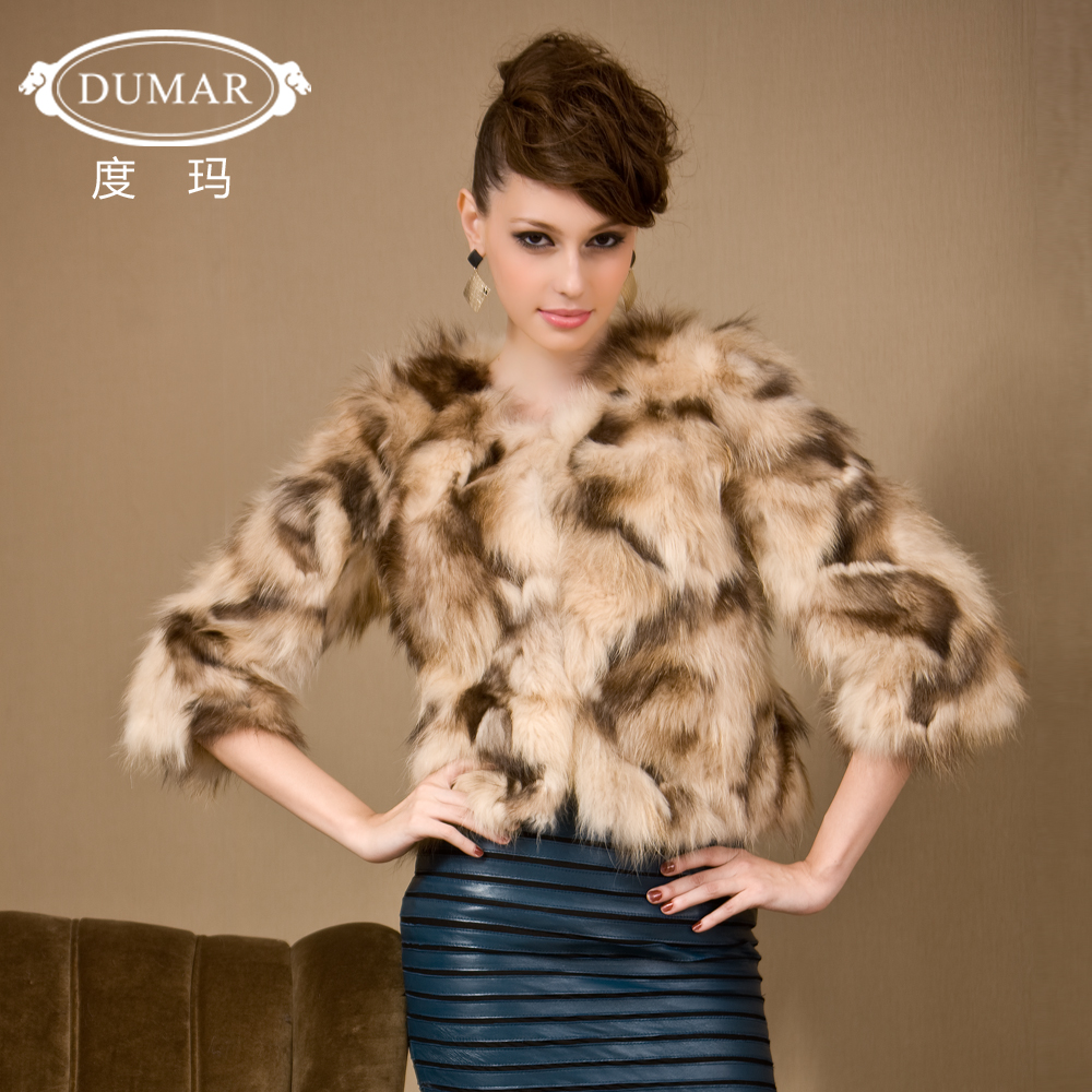 2012 high quality Women Fur coat short design slim fur jacket fur outerwear