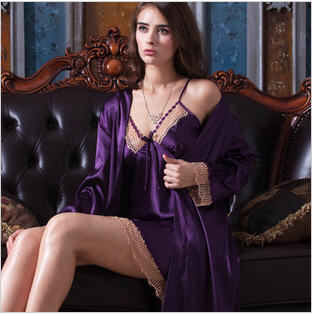 2012 HOT ! Fashion Sexy Wowen's silk pajamas for Lady Silk Sleepwear