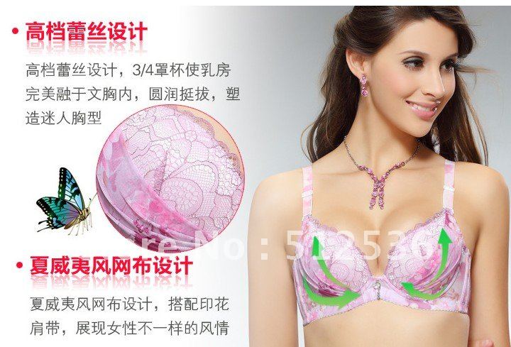 2012 Hot popular Free shipping Wholesale & retail gathered padded women bra 812