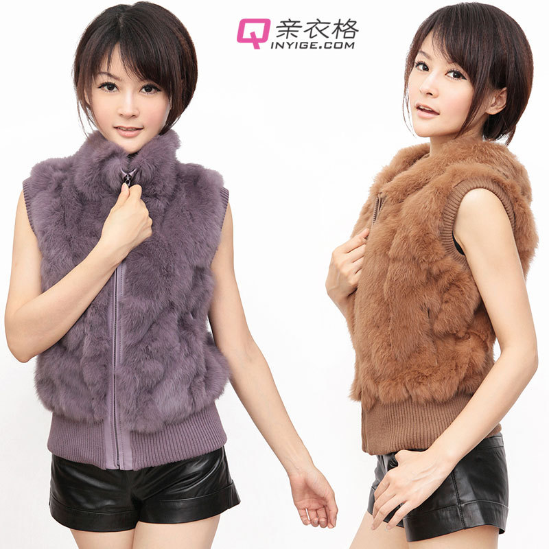 2012 hot sale new fashion Rabbit fur vest short design fur coat  vest