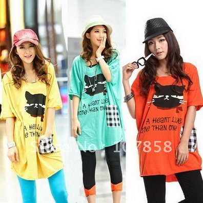 2012 Hot sale Summer Large yards  short sleeve Maternity T-shirt Maternity sweater Pregnant women sweater #U2098