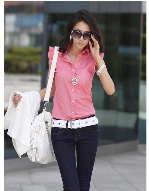 2012 Hot sale wave sleeve shirt Fashion lady Shirt Freeshipping TW1106