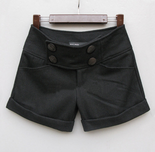 2012 hot-selling autumn and winter roll-up hem wool shorts boot cut jeans woolen boot cut jeans 2