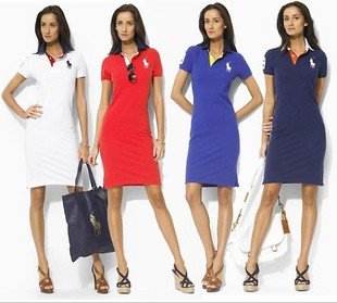 2012 Hot selling women polo shirts ,women dress,cotton skirt,100% cotton four colors size:S-XL free shipping