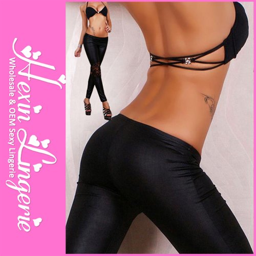 2012 HOT !Sexy Tight Black Leather Leggings LB13166 Free Size Fits Most + Free shipping