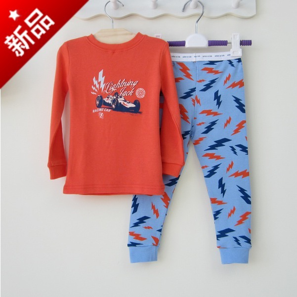 2012 hotsale autumn and winter Child 100% cotton underwear set girls clothing autumn winter sleep set long johns long johns