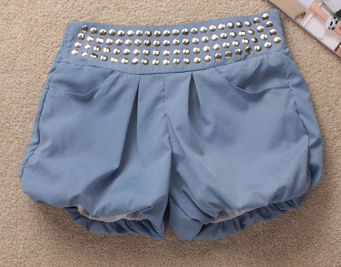 2012 Korea Summer Candy Color Harem Rivet Short Pants Lady Fashion Short Bloomers