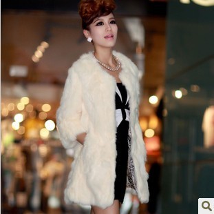 2012 Korean style  fur coat women rex rabbit hair medium-long furs,winter outwear,11 colors,free shipping