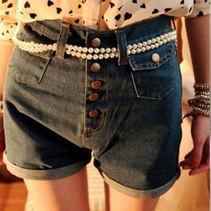 2012 Korean version of the summer the new high waist shorts shorts jeans