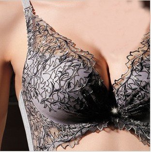 2012 Lace Deep V-neck Bra Sexy Perfect Push Up Bra 3 colors, NO panties! Free shipping!